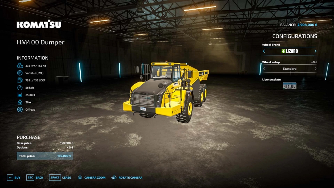 Komatsu HM400 Dumper v1.0.0.0