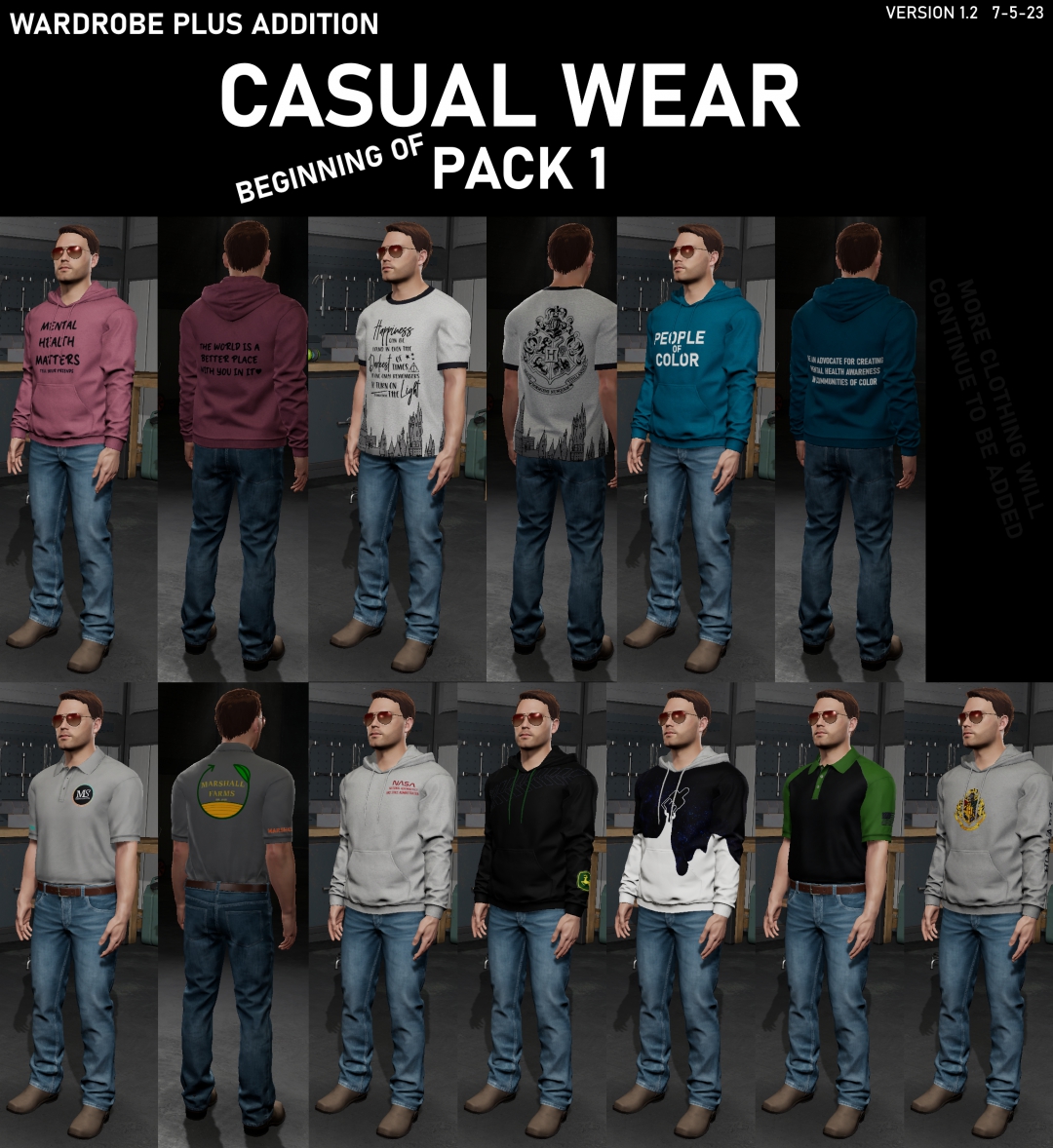 Wardrobe Plus Casual Clothing pack