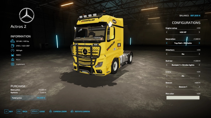 fs22-mods,  Mercedes-Benz Actros Caterpillar v1.0.0.0