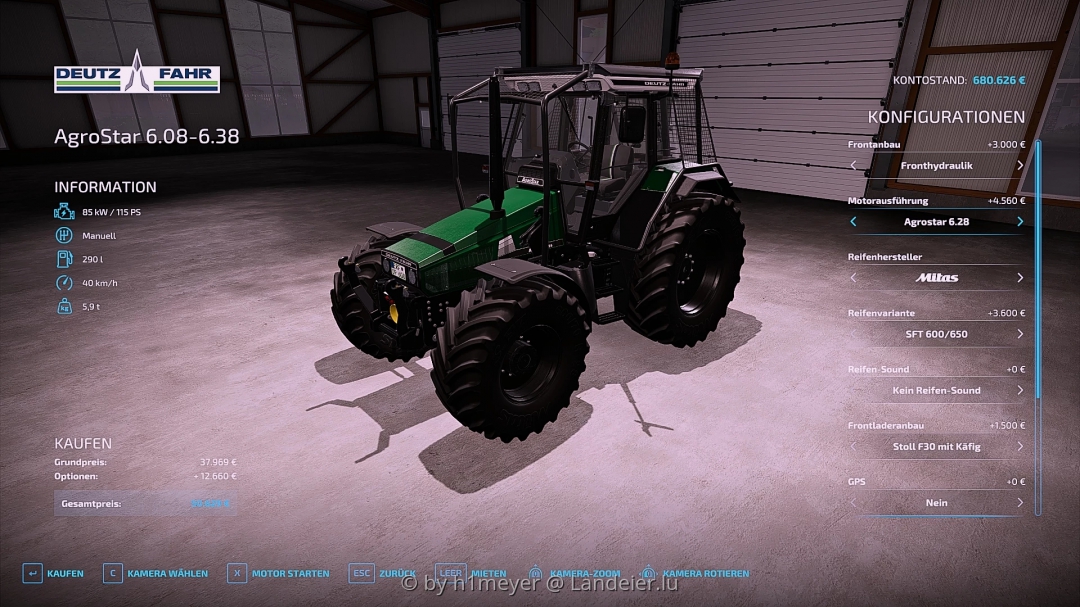 Deutz AgroStar 6x8 (6.08 - 6.38 spezial) v1.2.2.0