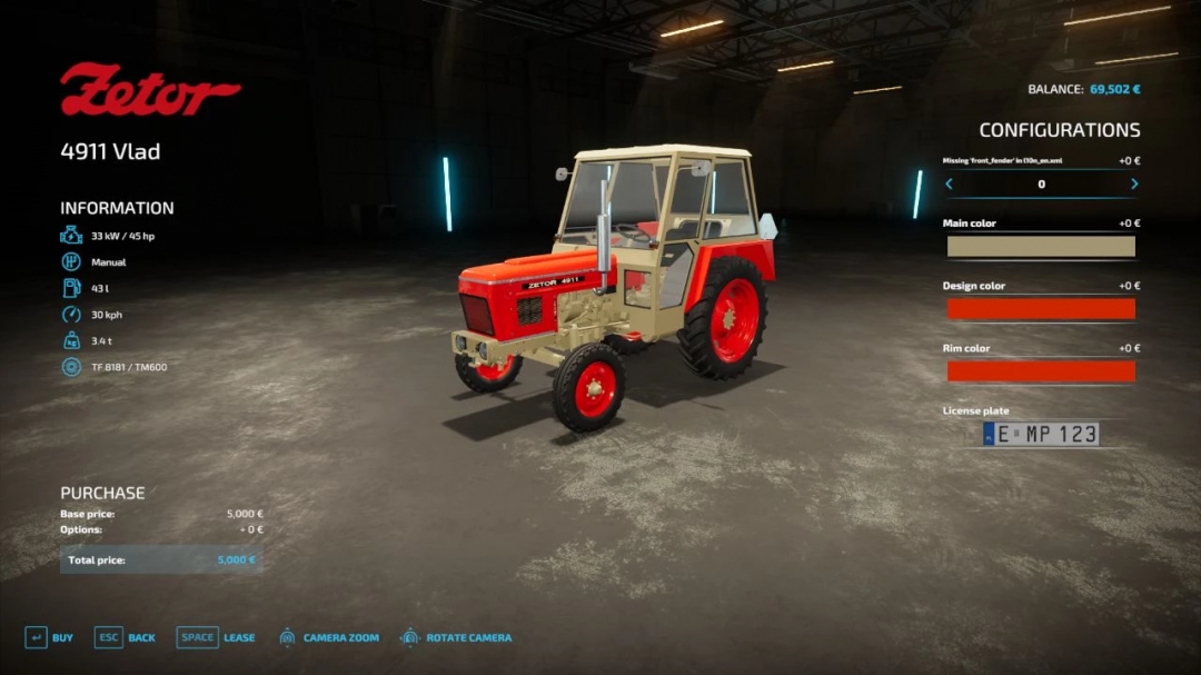 Zetor 4911 Vlad v1.0.0.0