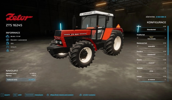 Image: FS22 ZETOR ZTS 16245 v1.0.0.0