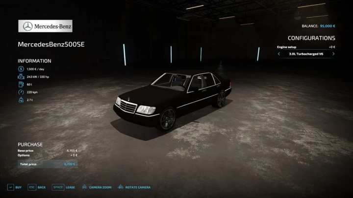 Image: Mercedes Benz 500SE BETA v1.0.0.0