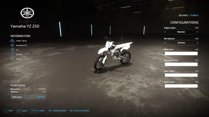 fs22-mods,  Yamaha YZ250 v1.0.0.0