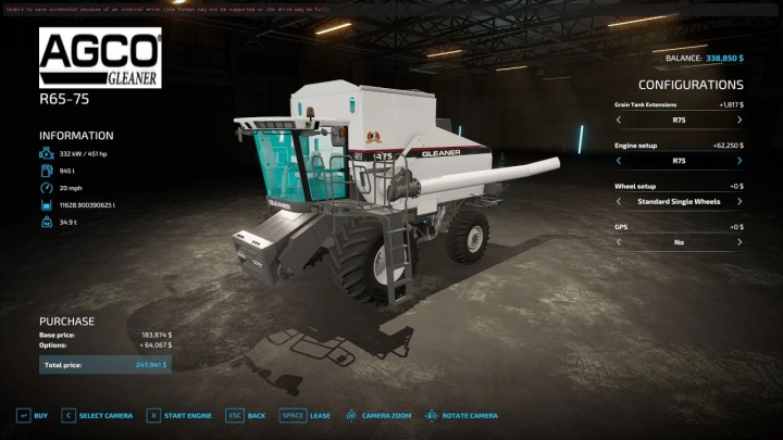 fs22-mods,  Gleaner R Series v2.4.0.0