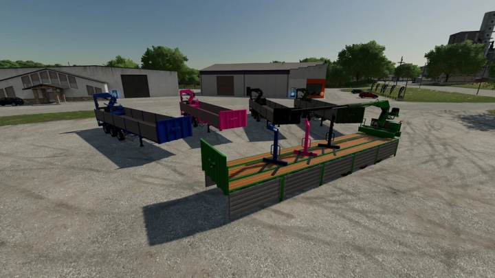 fs22-mods,  Platform Trailer With Crane v1.0.0.2