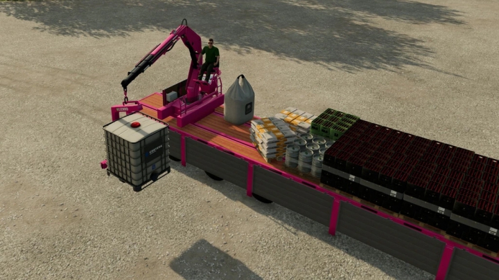 Image: Platform Trailer With Crane v1.0.0.2 0