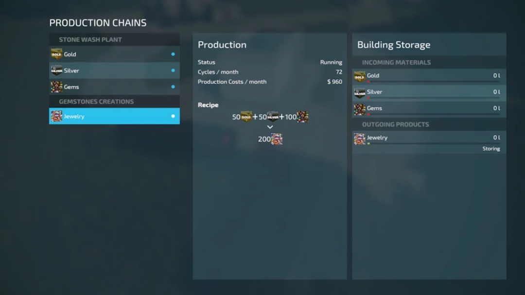 Precious Metals and Gem Production v1.1.0.0