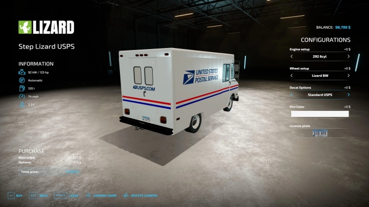 Image: Lizard USPS Truck v1.1.0.0 3