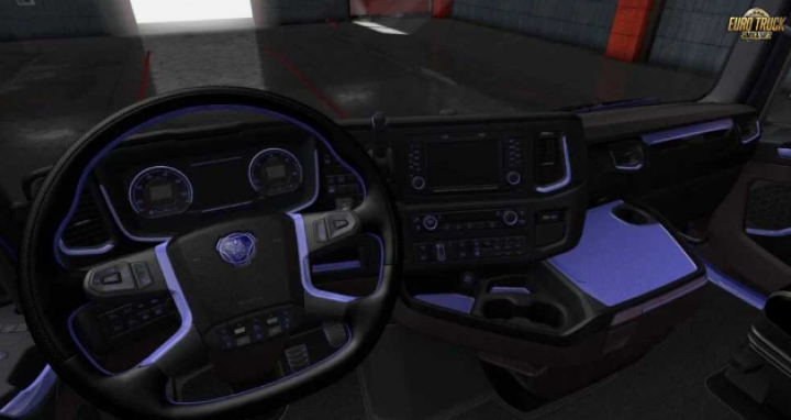 Scania S & R Black Purple Interior v1.0 ETS2 category: Interior