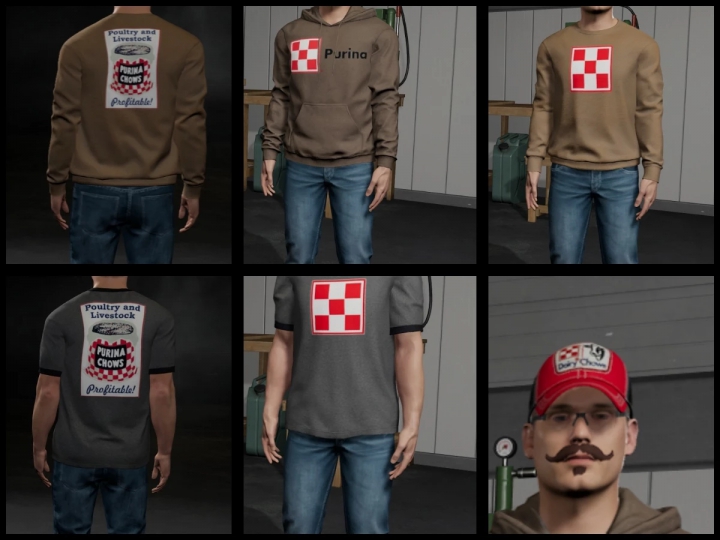 fs22-mods,  Purina Feeds themed clothing pack v1.0.0.0