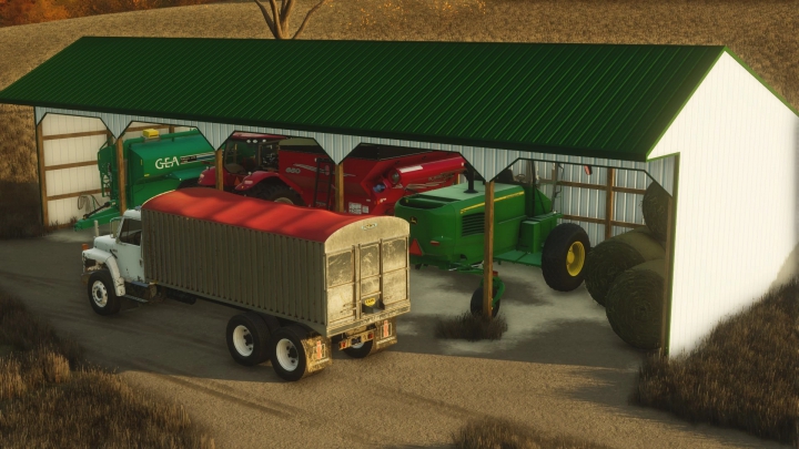 fs22-mods,  Three Side Shed v1.0.0.0