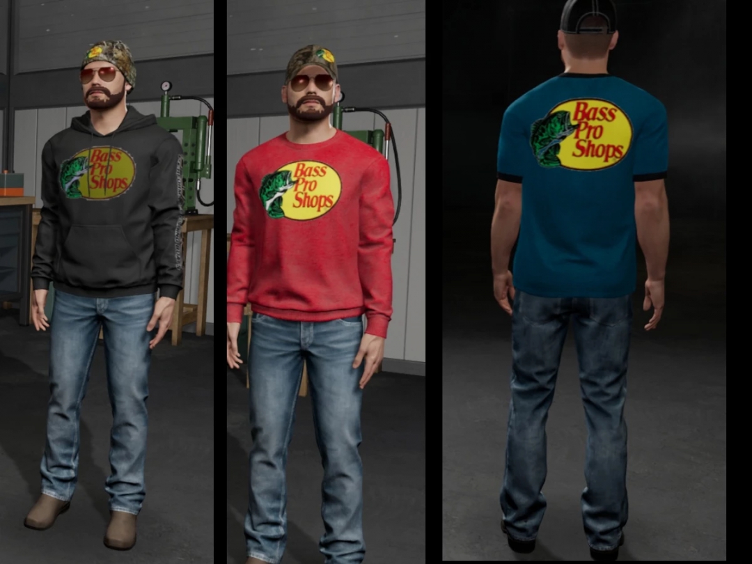 Bass Pro themed clothing pack v1.0.0.0