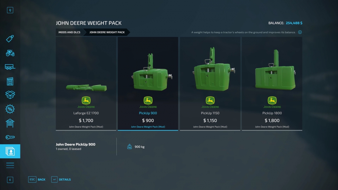 John Deere Weight Pack v1.2.0.0