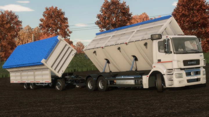 fs22-mods,  Kamaz-5490 tandem & Prisep trailer v1.0.0.0