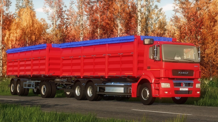 Image: Kamaz-5490 tandem & Prisep trailer v1.0.0.0 2