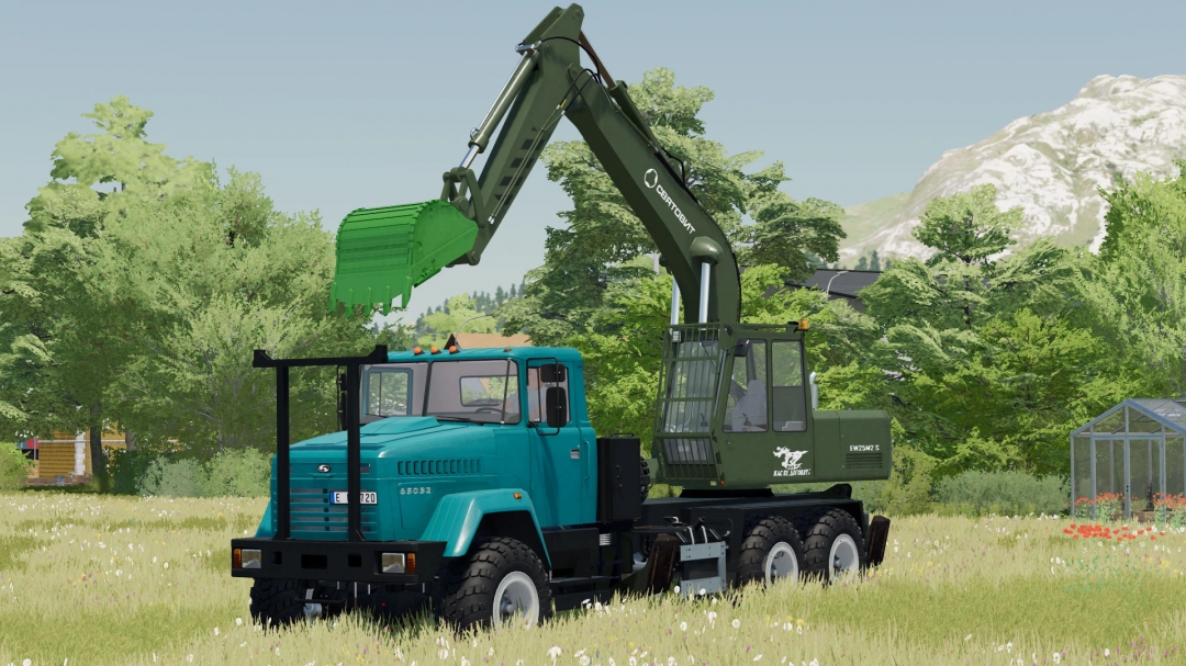 Kraz 65032 Truck with Excavator v1.0.0.0