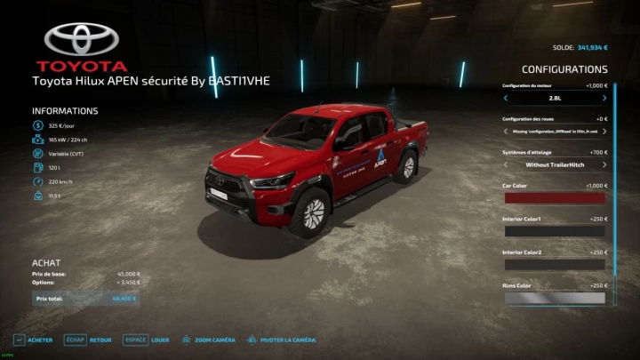 Image: Toyota Hilux Invincible - A.P.E.N. Sécurité V1.0.0.0 3