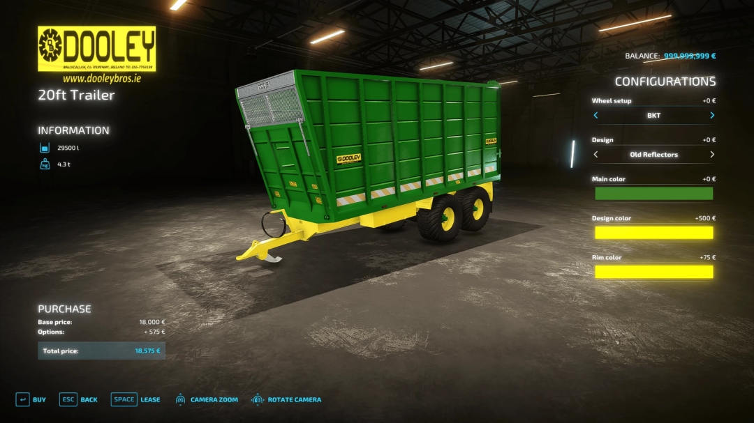 Dooley 20ft Silage Trailer v1.0.0.0