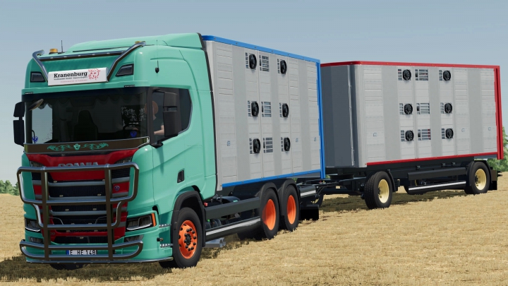 fs22-mods,  Scania R Animal Transporter Truck & Trailer v1.0.0.0