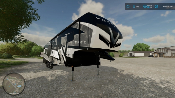 fs22-mods,  Voltage 5th Wheel Toy Hauler Camper v 2.0.0.0