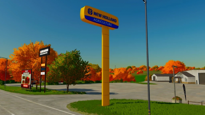 Image: Placeable New Holland Dealer Signboard v1.0.0.0