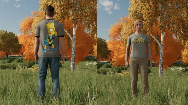 fs22-mods,  Simpsons clothes pack v1.0.0.0