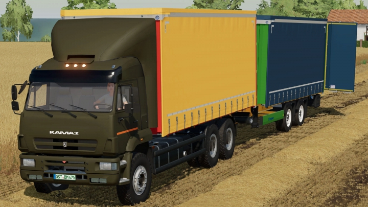 fs22-mods, Kamaz 6520 Curtain Truck & Krone Tandem Profiliner Trailer v1.0.0.0