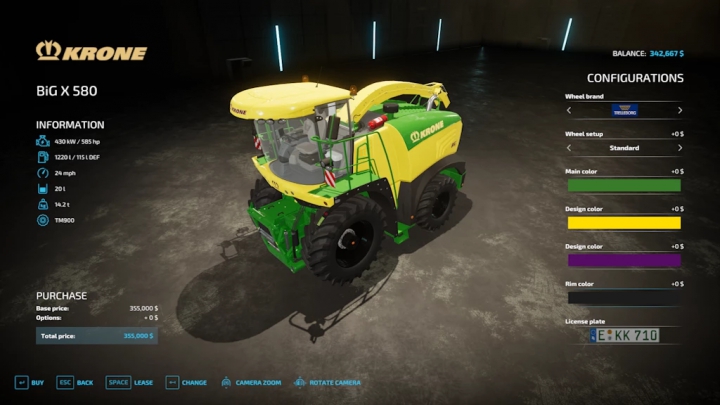 fs22-mods, image: Krone BigX 580 v1.1.0.0