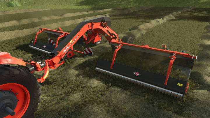 fs25-mods,  FS25 mod image of the Kuhn MergeMaxx 950 v1.0.0.0, showcasing a detailed view of the agricultural equipment on a field.