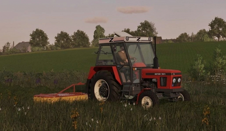 fs22-mods, FS22 mod: Zetor 7211 tractor in a field, part of the Zetor XX11 Series pack for Farming Simulator 22.