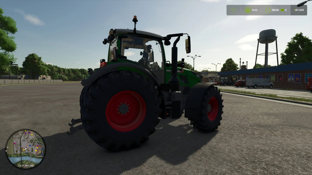 Fendt 728 Gen 7 tractor mod with color selection in Farming Simulator 25.