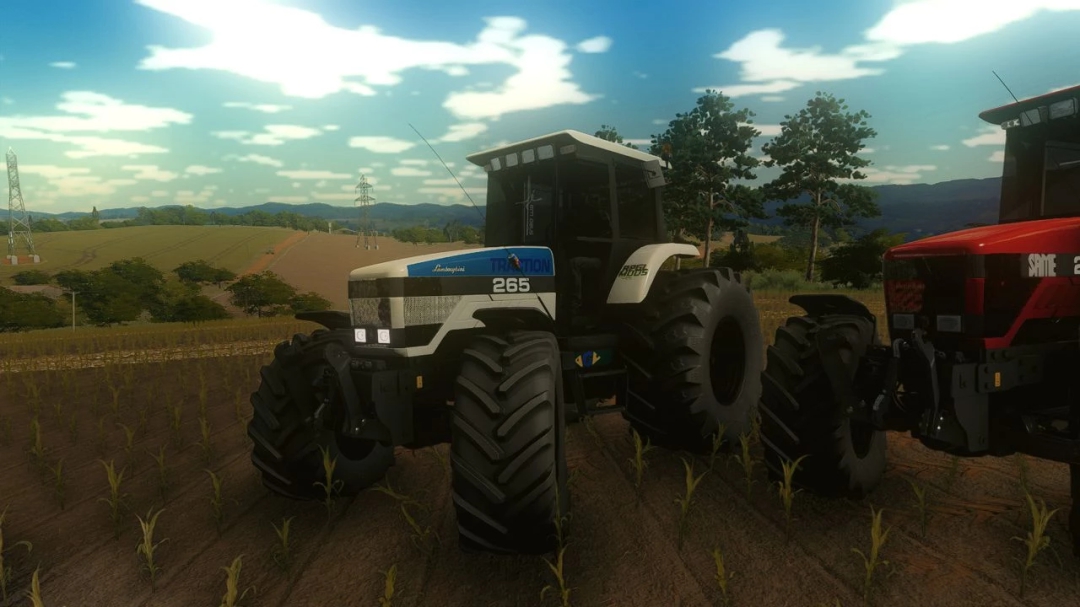 Tracteur SAME 265 dans le champ, mods FS22, Farming Simulator 22