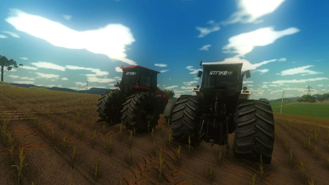 FS22 mods : Tracteurs SAME 265 BR Edit sur un champ ensoleillé