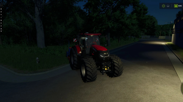 fs25-mods, Case IH Puma CVX 200 mod in Farming Simulator 25 shown at night on a road.