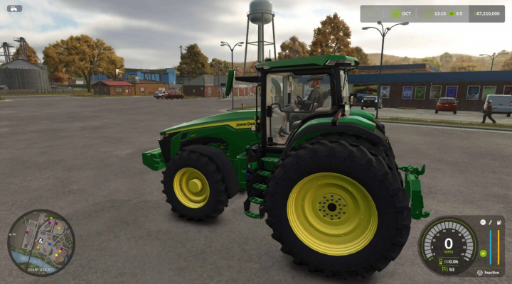 fs25-mods,  John Deere 8R Tractor in Farming Simulator 25 mod, showcasing realistic detail in a farm setting.