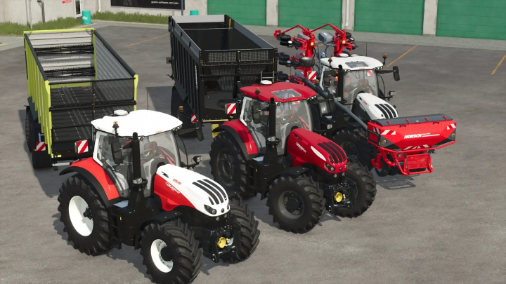 fs25-mods, FS25 mod image of STEYR Absolut Series tractors and equipment in Farming Simulator 25.