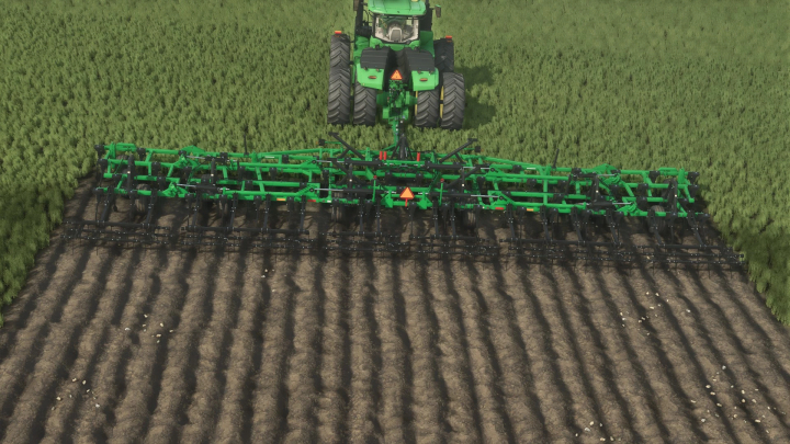 fs25-mods,  FS25 mod Summers Superchisel CP2050 in action, cultivating a field, showcasing Farming Simulator 25 gameplay.