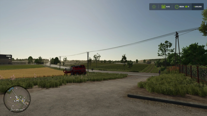 fs25-mods,  Mod FS25 Zielonka Big Fields v1.0.0.0 avec de vastes terres agricoles et machines dans Farming Simulator 25.