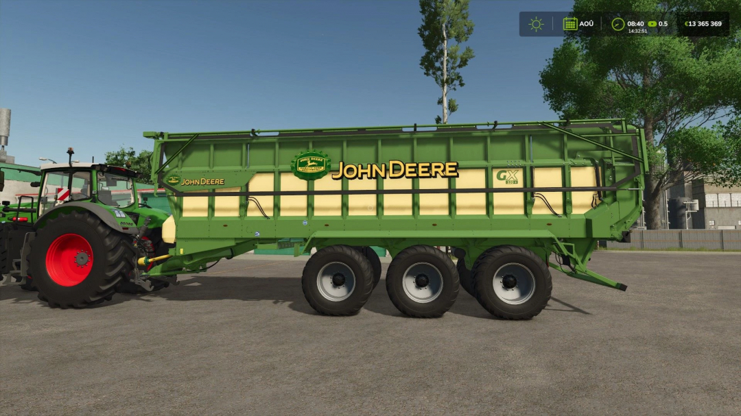 Mod FS25 Krone GX520+ John Deere Edition w Farming Simulator 25.