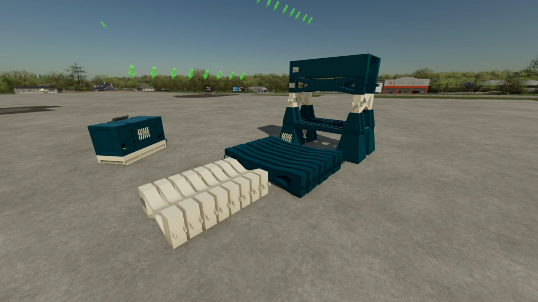 Mega Jack 5200 mod for Farming Simulator 25, showcasing equipment parts in a field setting.