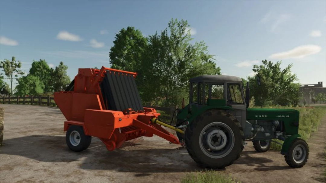 Tractor with Sipma Z263 attachment in Farming Simulator 25 mod, displaying FS25 mods in rural setting.