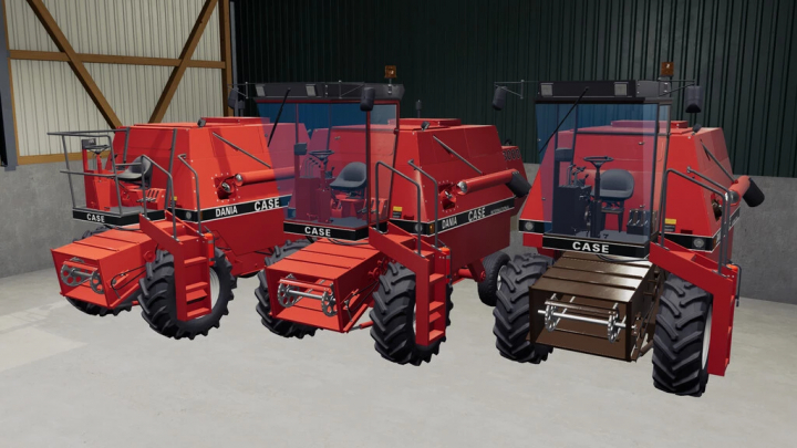 fs22-mods,  Mostra dei mod FS22 Case D3000 e D3000S in un fienile di Farming Simulator 22.