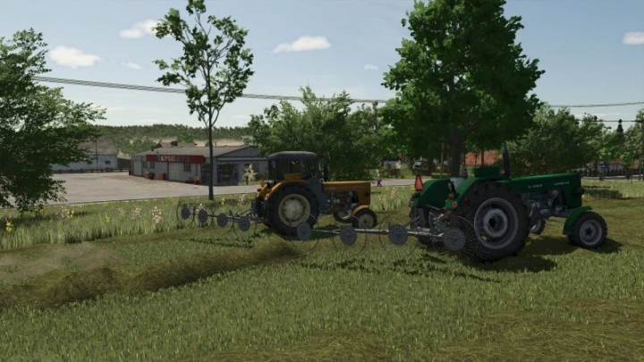 fs25-mods,  FS25 mods: Two tractors using Agromet Z-240 in Farming Simulator 25.