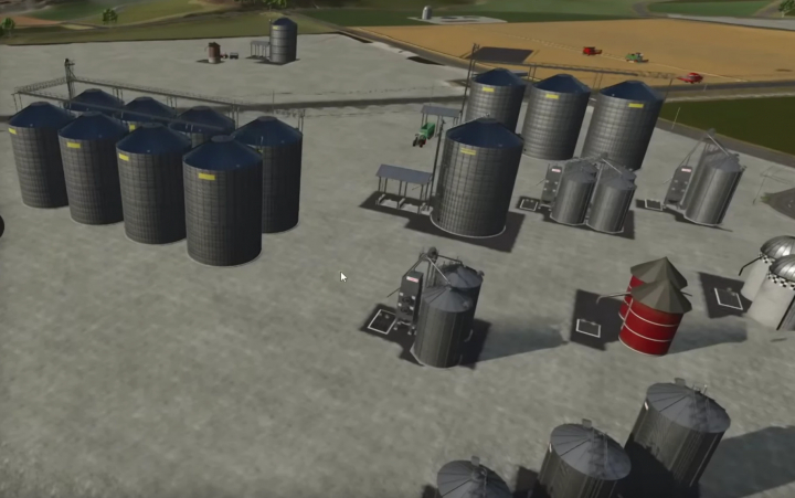 fs25-mods,  FS25 Fed Production Pack v1.1.0.0 met grote opslagcontainers in Farming Simulator 25 mod.