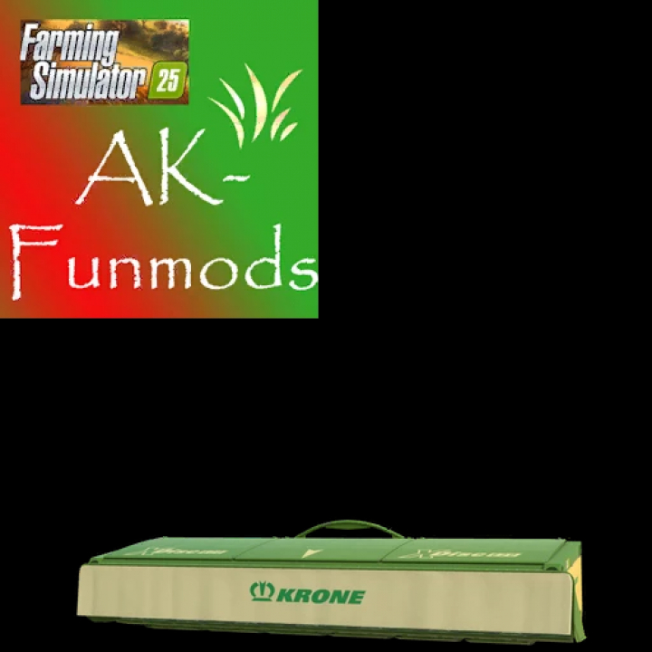 fs25-mods, FS25 Krone xDisc62 1.0 mod by AK-Funmods, showcasing a green mower attachment for Farming Simulator 25.