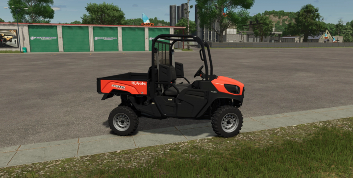 fs25-mods,  Kubota Sidekick 4000L Unreal Capacity mod for FS25, displayed in a parking area.