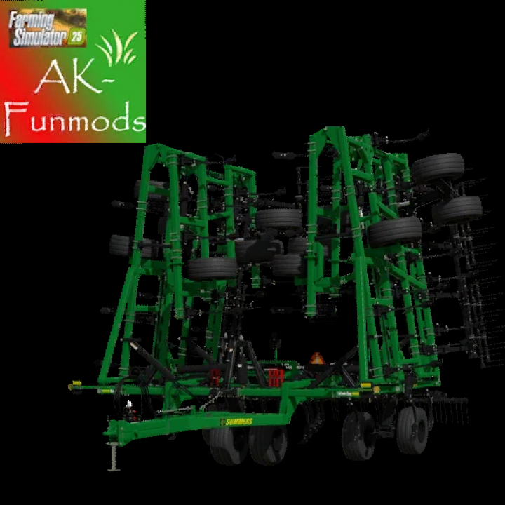 fs25-mods,  Farming Simulator 25 mod: Summers SuperChisel plow, showcasing detailed green design for FS25.