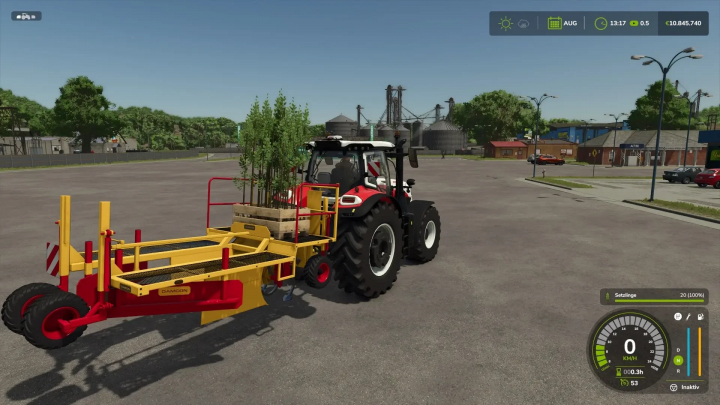 fs25-mods,  FS25 Tree Planter mod v1.0.0.0 featuring a tractor with tree planting equipment.