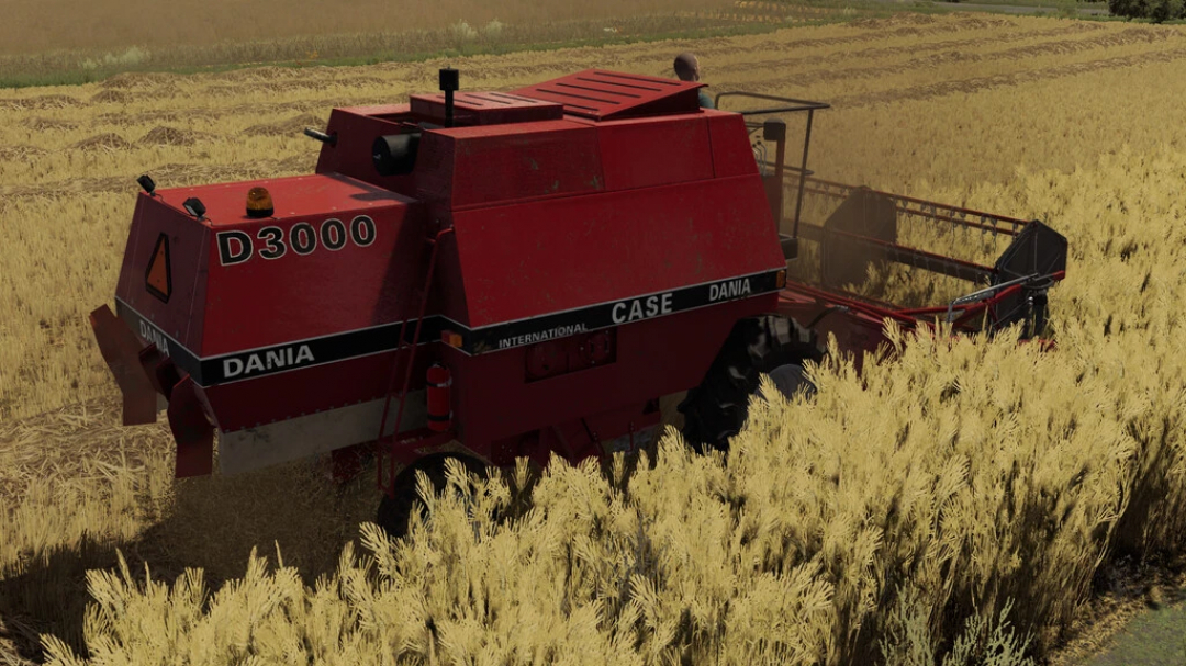 Mod FS22: Mietitrebbia Case D3000 in un campo di grano, mod Farming Simulator 22.